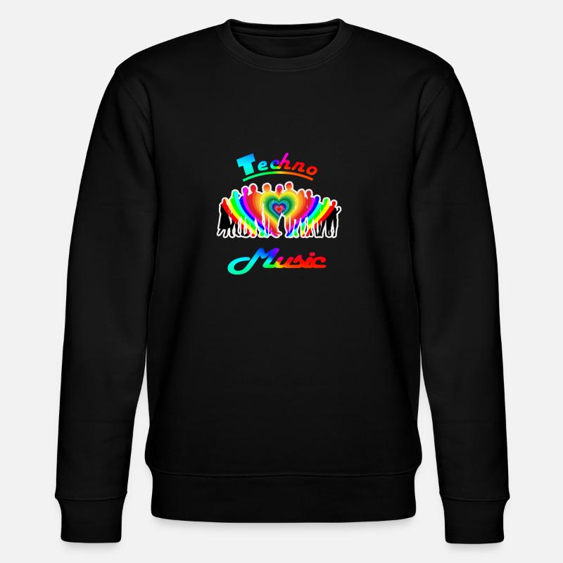 Techno Music - Stanley/Stella CHANGER Unisex Organic Sweatshirt - black