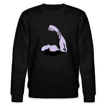 Bizeps Muskel - Stanley/Stella Unisex Bio-Sweatshirt CHANGER  - Schwarz - Vorne - Nik (191cm) & Marisol (170cm)