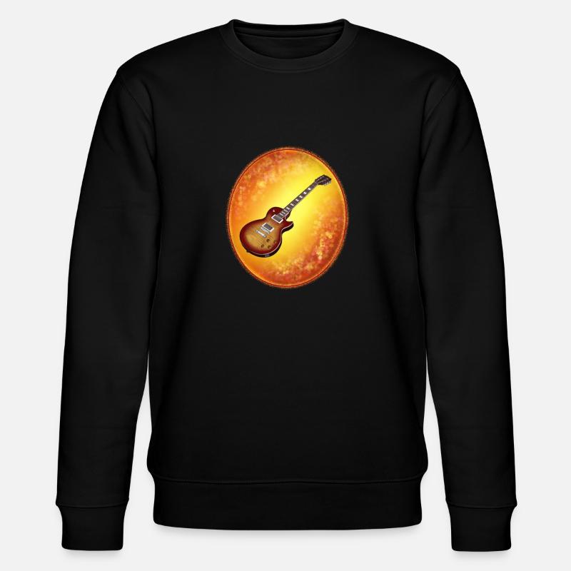 E Gitarre - Stanley/Stella Unisex Bio-Sweatshirt CHANGER  - Schwarz