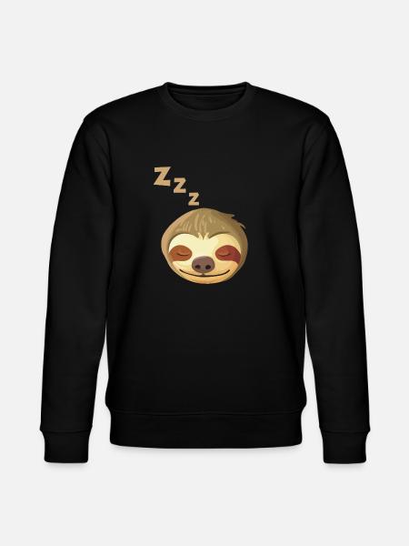 Sleeping Sloth Face - Stanley/Stella CHANGER Unisex Organic Sweatshirt - black