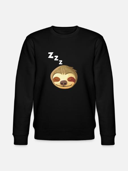 Sleeping Sloth Face - Stanley/Stella CHANGER Unisex Organic Sweatshirt - black