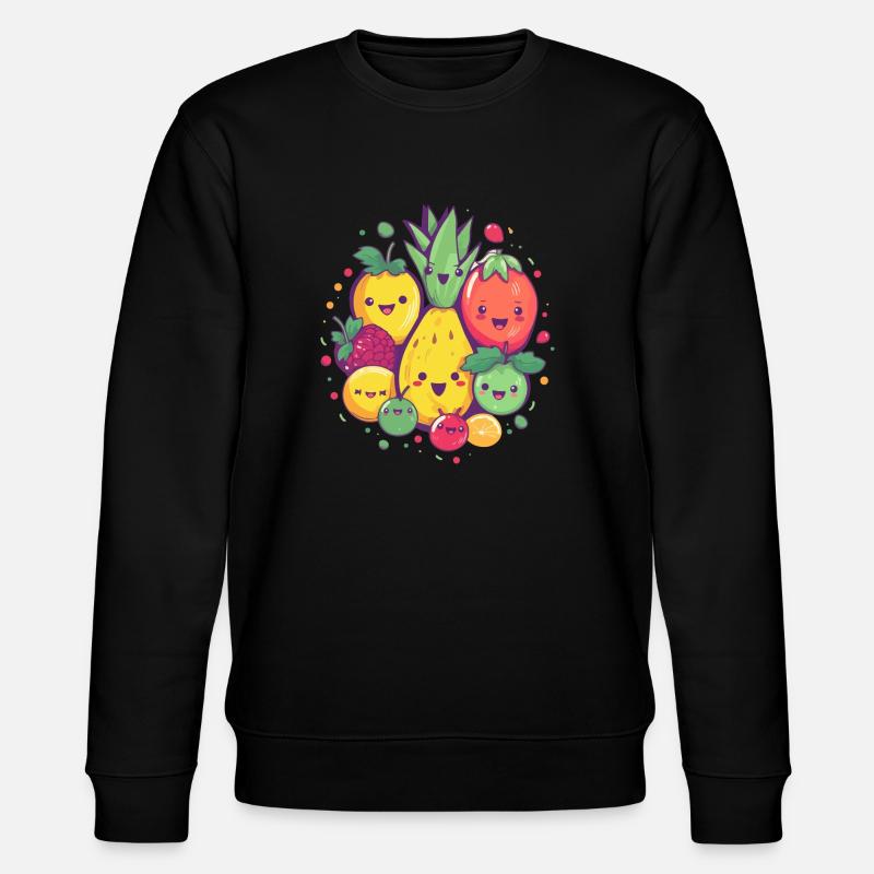Ananas et sa bande Kawaii - Sweat bio CHANGER Stanley/Stella Unisexe - noir