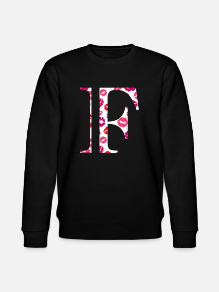 Letter f kisses - Stanley/Stella CHANGER Unisex Organic Sweatshirt - black