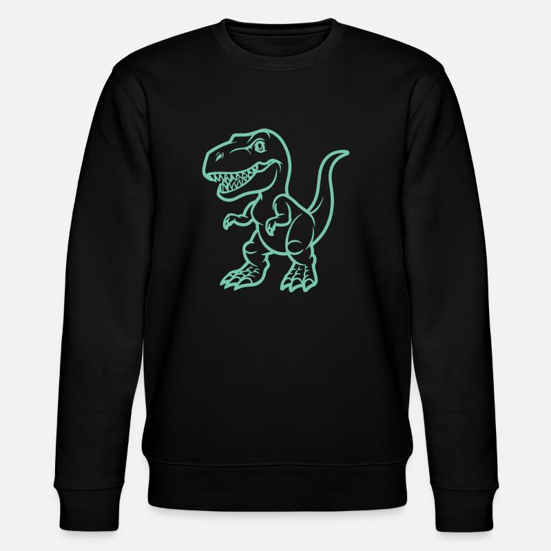 T Rex Comic - Stanley/Stella CHANGER Unisex Organic Sweatshirt - black