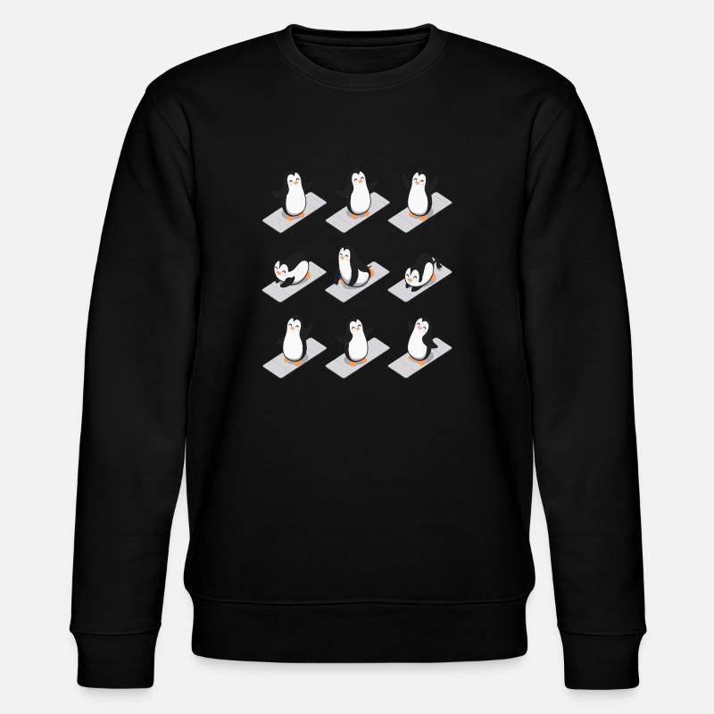 Pingouin Yoga Drôle - Sweat bio CHANGER Stanley/Stella Unisexe - noir