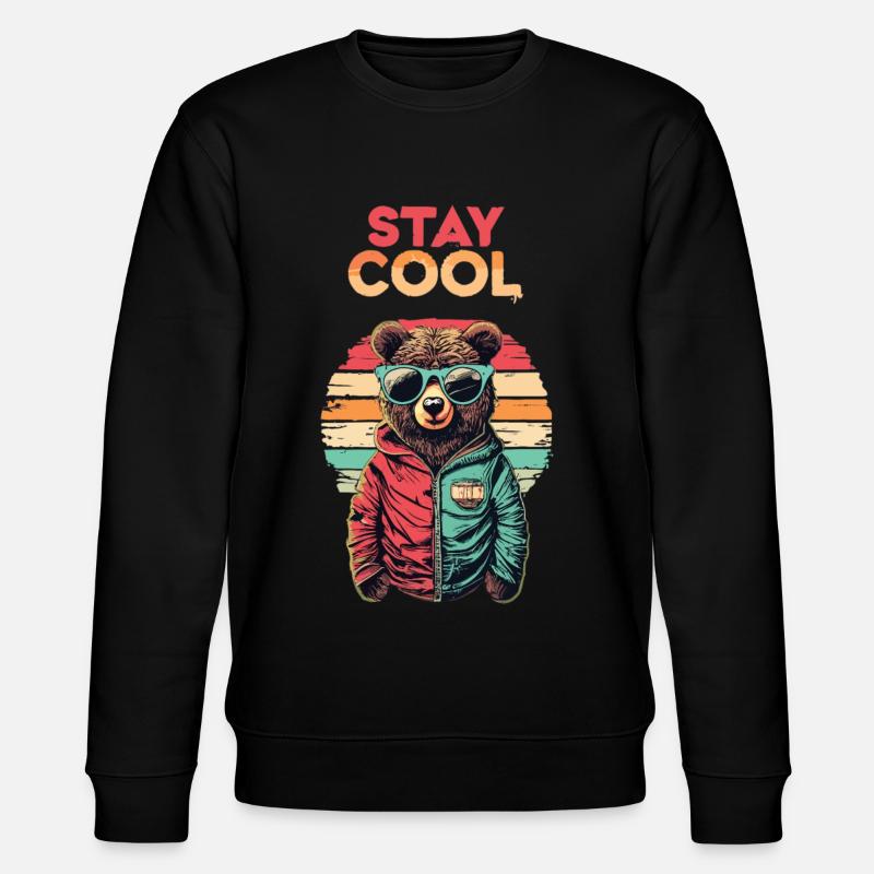 Chilling in bear style - Stanley/Stella CHANGER Unisex Organic Sweatshirt - black