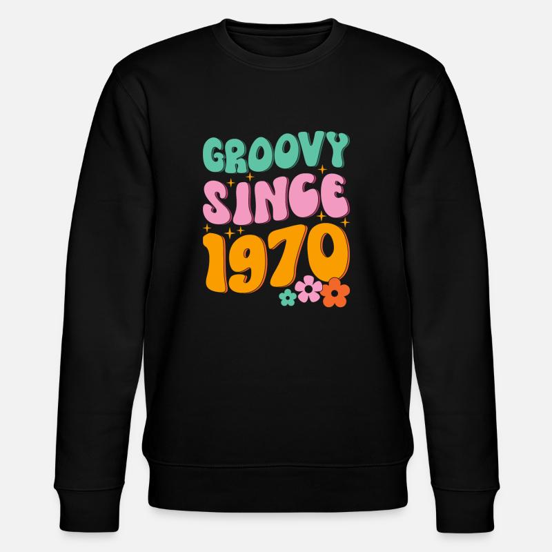 Groovy Seit 1970 Hippie - Stanley/Stella Unisex Bio-Sweatshirt CHANGER  - Schwarz