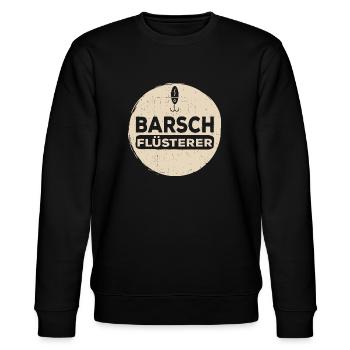 Angler Barsch angeln fischen Fischer Geschenk - Stanley/Stella Unisex Bio-Sweatshirt CHANGER  - Schwarz - Vorne - Nik (191cm) & Marisol (170cm)