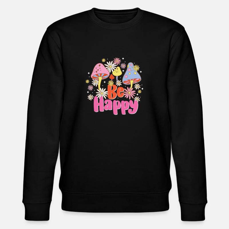 Magic Mushroom Psychedelic Art - Stanley/Stella Unisex Bio-Sweatshirt CHANGER  - Schwarz