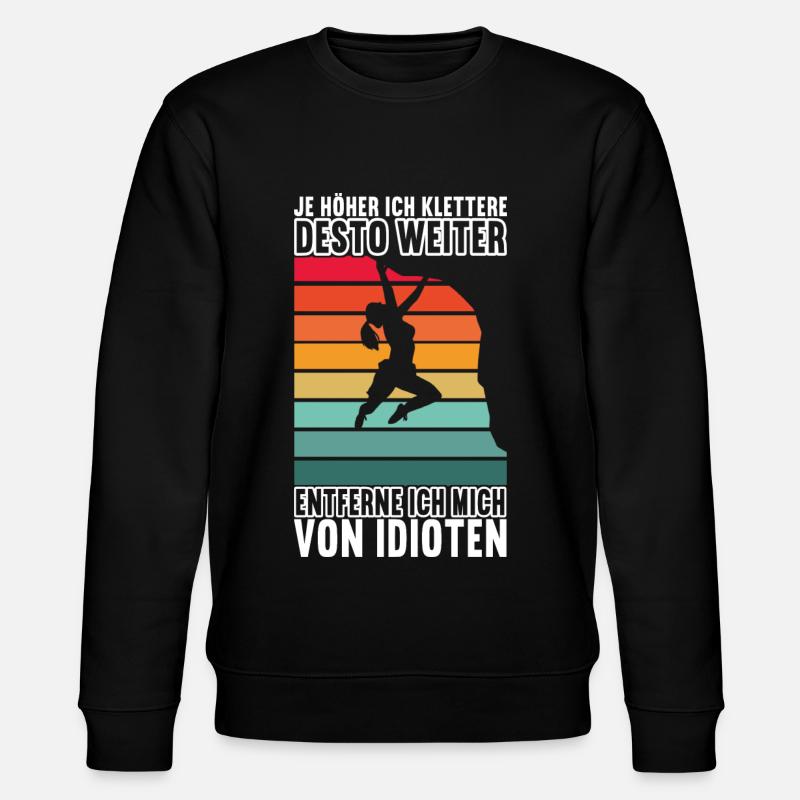Klettern Kletterer - Stanley/Stella Unisex Bio-Sweatshirt CHANGER  - Schwarz