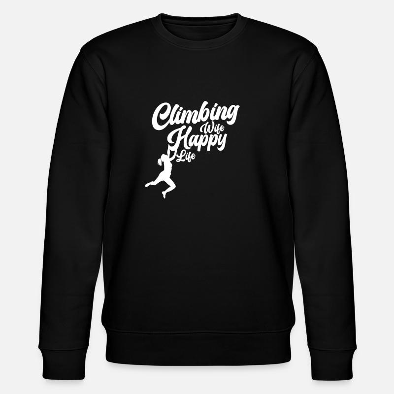 Climbing Klettern Kletterer Bouldern Bergsteiger - Stanley/Stella Unisex Bio-Sweatshirt CHANGER  - Schwarz
