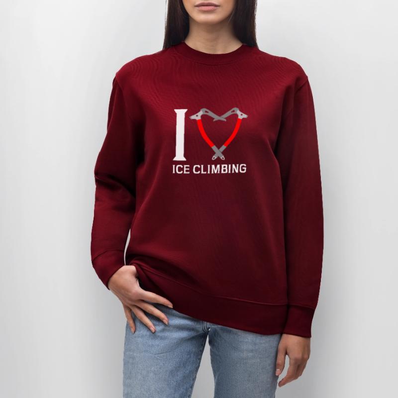 Ich Liebe Eisklettern Eiskletterer Eispickel Stanley/Stella Unisex Bio-Sweatshirt CHANGER 