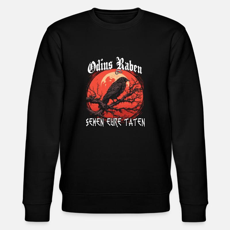 Blutrabe | Wikinger Odins Raben Wikinger - Stanley/Stella Unisex Bio-Sweatshirt CHANGER  - Schwarz