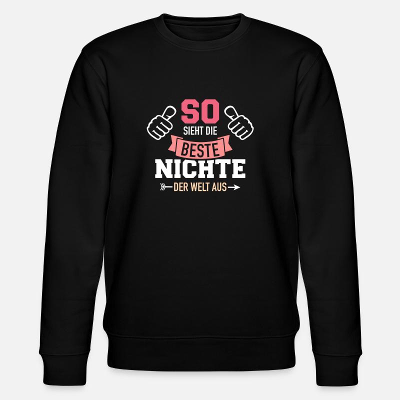 Nichte - Stanley/Stella Unisex Bio-Sweatshirt CHANGER  - Schwarz