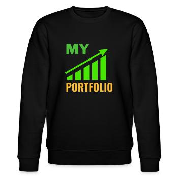 MY PORTFOLIO / Investment, Trading Motive - Stanley/Stella CHANGER Unisex Organic Sweatshirt - black - Front - Nik (191cm) & Marisol (170cm)