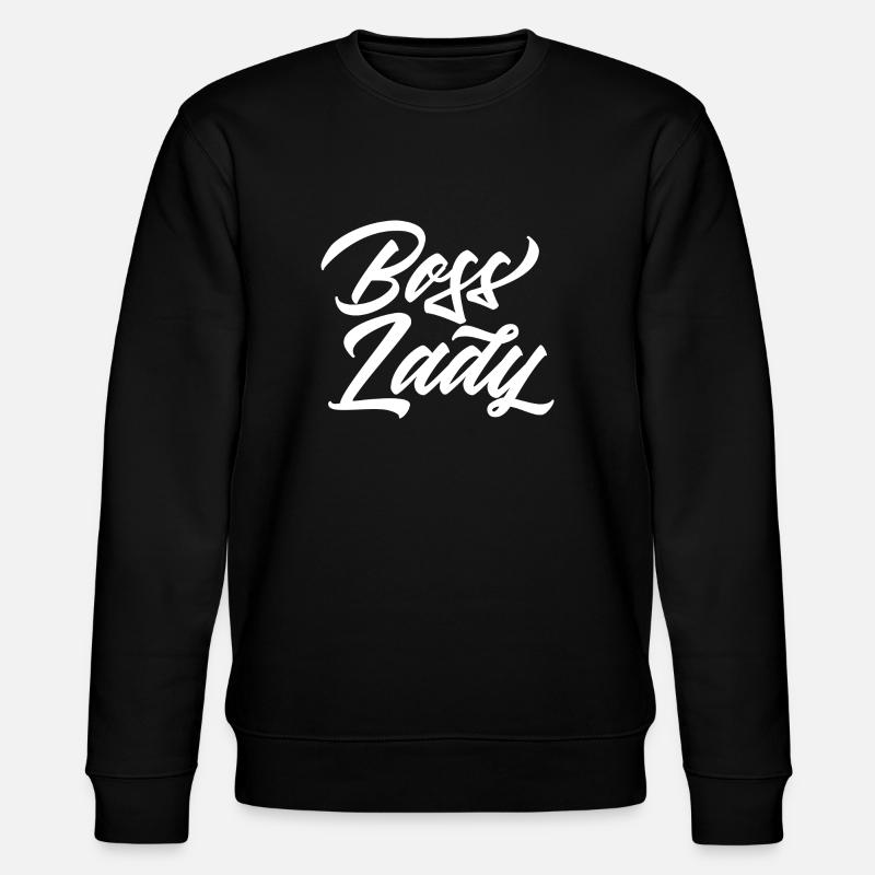 BOSS LADY Chefin Superheldin - Stanley/Stella Unisex Bio-Sweatshirt CHANGER  - Schwarz