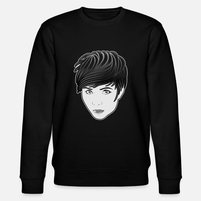 Gothic Woman im Comicstil - Stanley/Stella Unisex Bio-Sweatshirt CHANGER - Schwarz