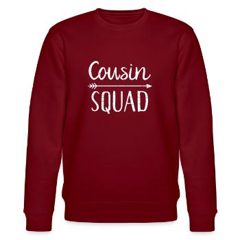 Cousin - Stanley/Stella Unisex Bio-Sweatshirt CHANGER  - Burgunderrot - Vorne - Nik (191cm) & Marisol (170cm)