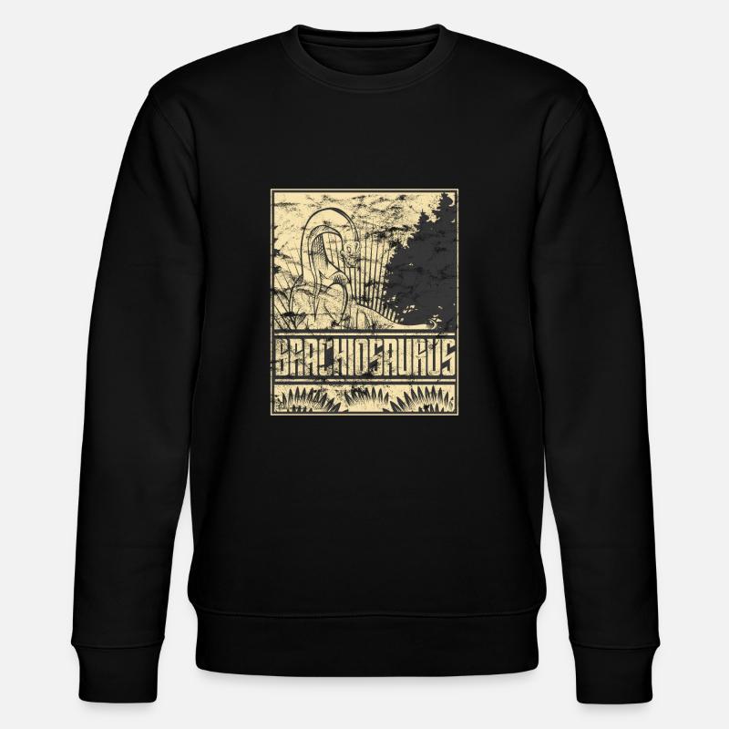 Brachiosaurus dinosaur dinosaurs herbivores - Stanley/Stella CHANGER Unisex Organic Sweatshirt - black