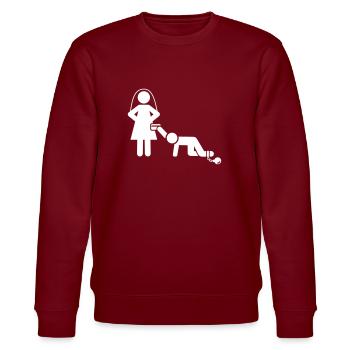 Bachelorette party - Stanley/Stella CHANGER Unisex Organic Sweatshirt - burgundy - Front - Nik (191cm) & Marisol (170cm)