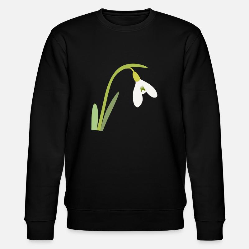 Schneeglöckchen - Stanley/Stella Unisex Bio-Sweatshirt CHANGER  - Schwarz