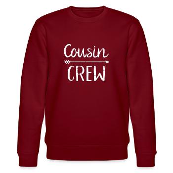Cousin - Stanley/Stella Unisex Bio-Sweatshirt CHANGER  - Burgunderrot - Vorne - Nik (191cm) & Marisol (170cm)
