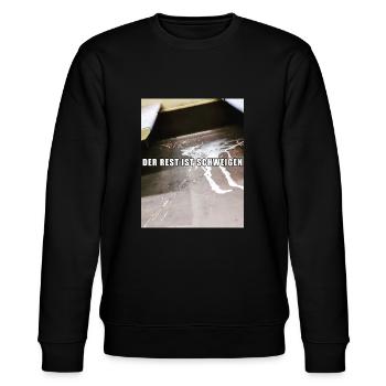 Der Rest ist Schweigen - Stanley/Stella Unisex Bio-Sweatshirt CHANGER  - Schwarz - Vorne - Nik (191cm) & Marisol (170cm)