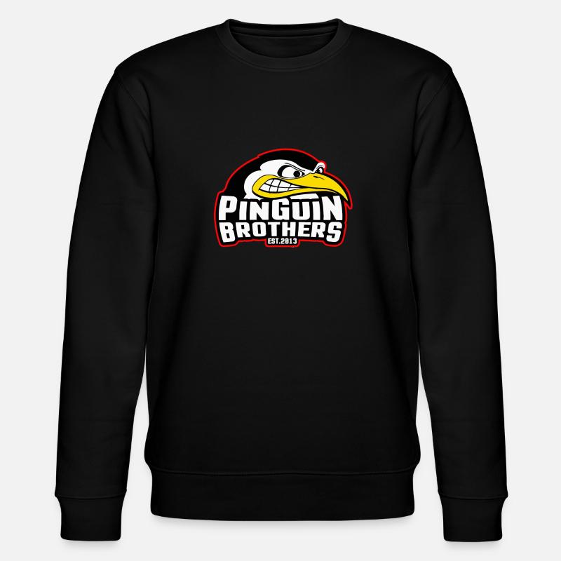 PINGUIN-Brüder Clan - Stanley/Stella Unisex Bio-Sweatshirt CHANGER  - Schwarz