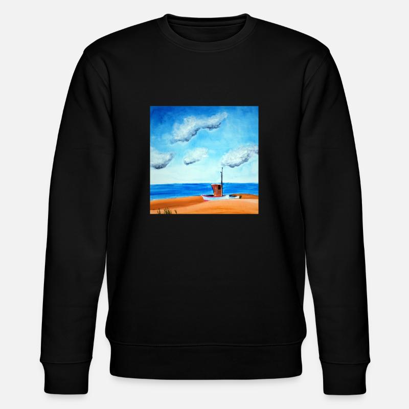 Bateau à la mer - Sweat bio CHANGER Stanley/Stella Unisexe - noir
