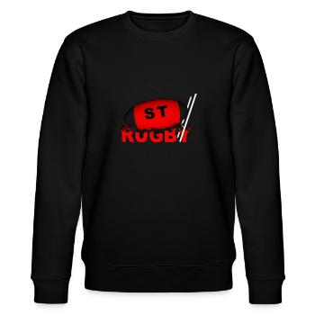RUGBY ST - Stanley/Stella CHANGER Unisex Organic Sweatshirt - black - Front - Nik (191cm) & Marisol (170cm)