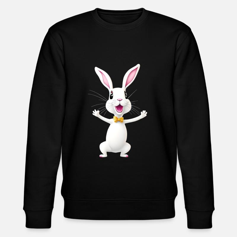 Lustiger Osterhase - Stanley/Stella Unisex Bio-Sweatshirt CHANGER  - Schwarz