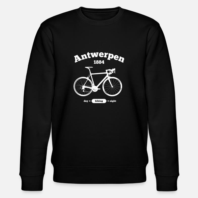 Fahrrad Antwerpen - Stanley/Stella Unisex Bio-Sweatshirt CHANGER  - Schwarz
