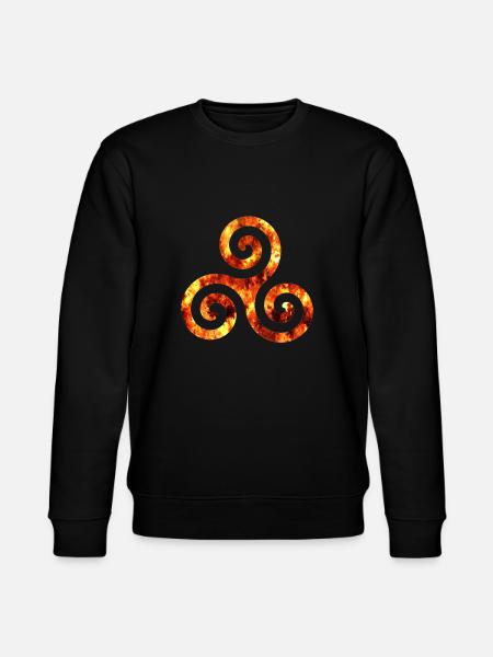 celtic symbol 1 fire - Stanley/Stella CHANGER Unisex Organic Sweatshirt - black