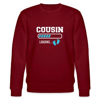 Cousin - Stanley/Stella Unisex Bio-Sweatshirt CHANGER  - Burgunderrot - Vorne - Nik (191cm) & Marisol (170cm)