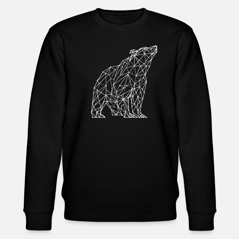 Bär Polygon - Stanley/Stella Unisex Bio-Sweatshirt CHANGER  - Schwarz