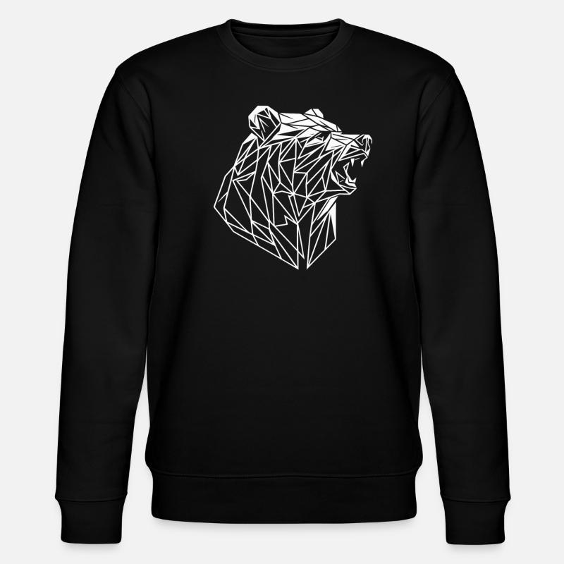 Bär Polygon - Stanley/Stella Unisex Bio-Sweatshirt CHANGER  - Schwarz