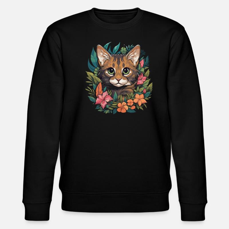Bengal Katze - Stanley/Stella Unisex Bio-Sweatshirt CHANGER  - Schwarz