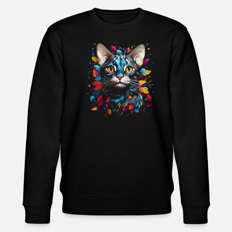 Bengal Katze - Stanley/Stella Unisex Bio-Sweatshirt CHANGER  - Schwarz
