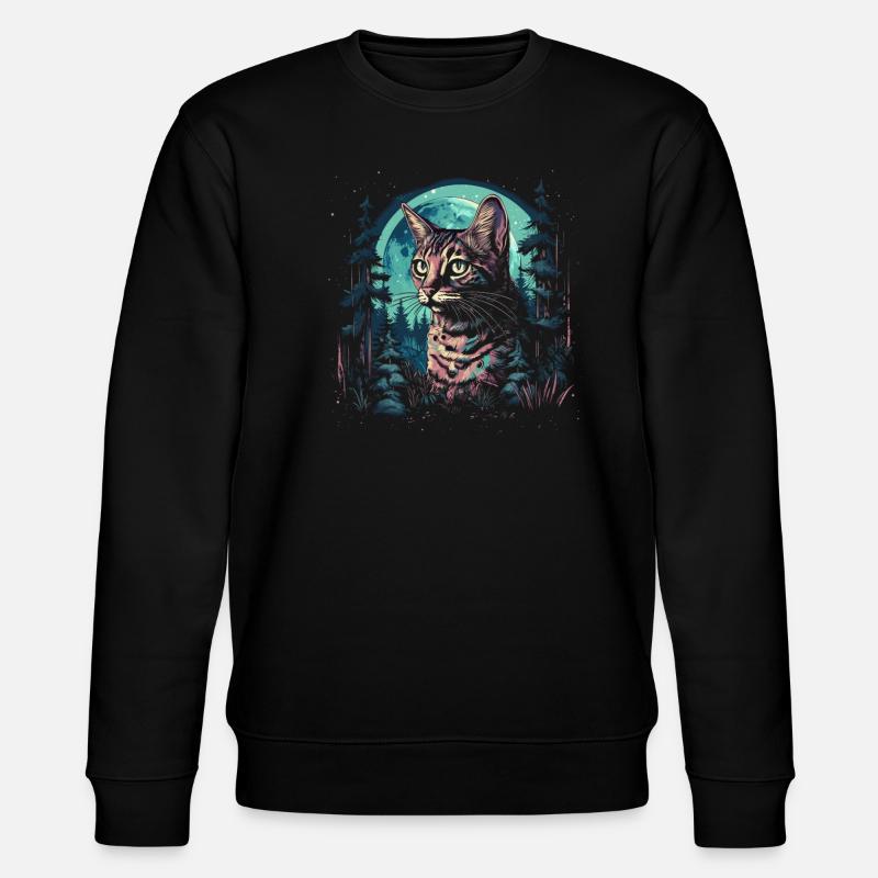 Bengal Katze - Stanley/Stella Unisex Bio-Sweatshirt CHANGER  - Schwarz