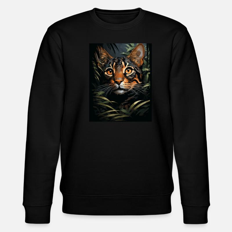 Chat du Bengale - Sweat bio CHANGER Stanley/Stella Unisexe - noir