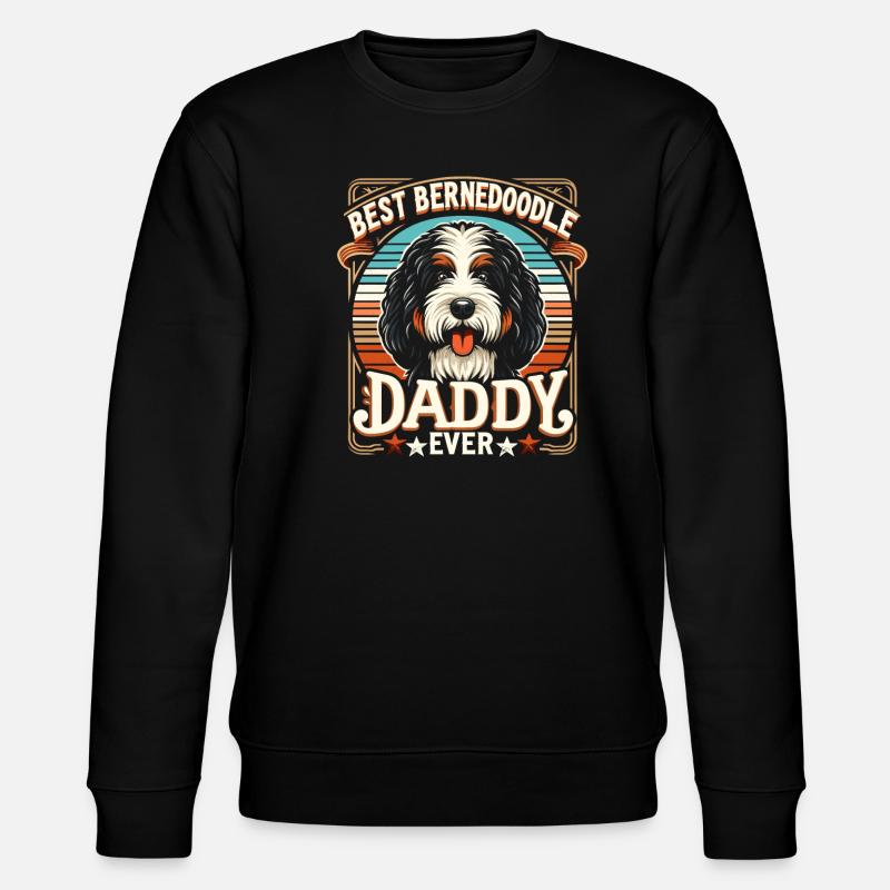 Bernedoodle Dog Daddy - Stanley/Stella CHANGER Unisex Organic Sweatshirt - black