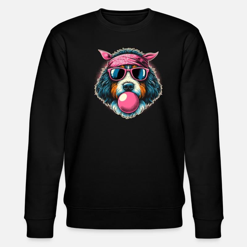 Bernedoodle Hund - Stanley/Stella Unisex Bio-Sweatshirt CHANGER  - Schwarz