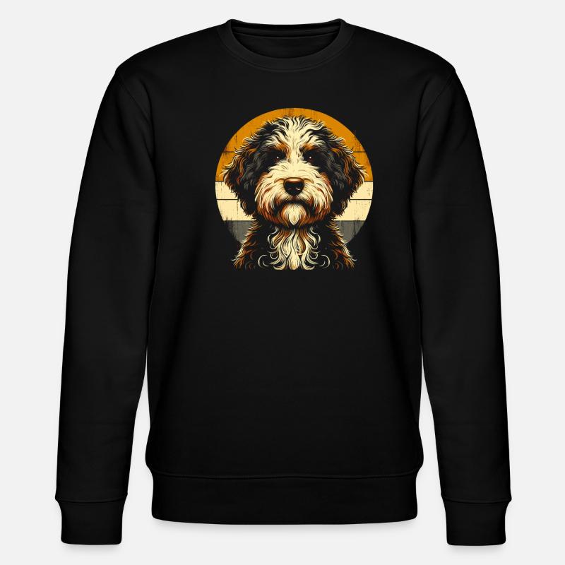 Bernedoodle Hund - Stanley/Stella Unisex Bio-Sweatshirt CHANGER  - Schwarz