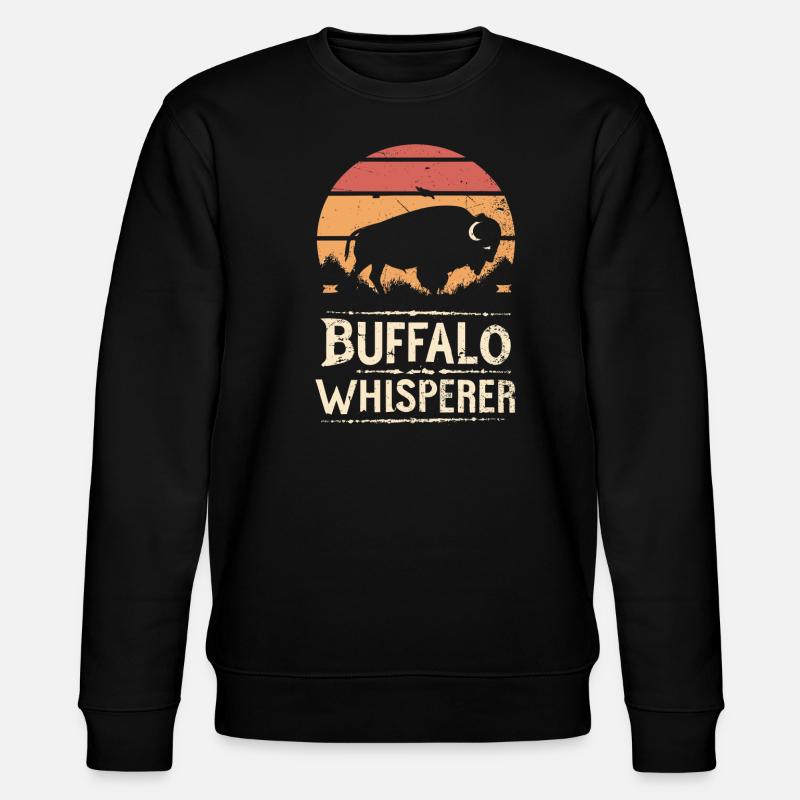 Buffalo Whisperer - Stanley/Stella CHANGER Unisex Organic Sweatshirt - black