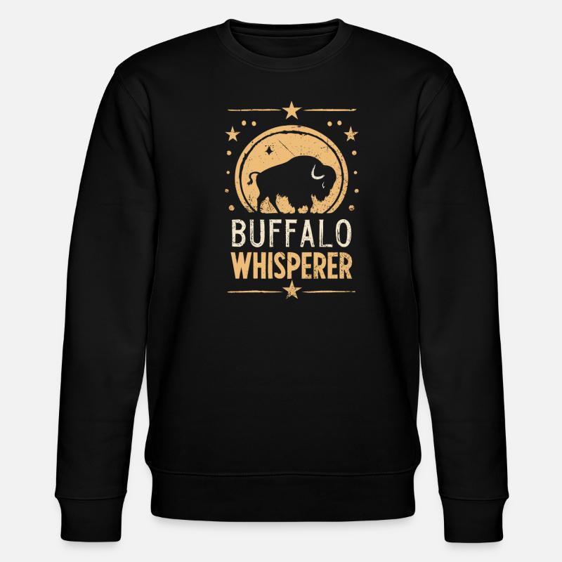 Buffalo Whisperer - Stanley/Stella Unisex Bio-Sweatshirt CHANGER  - Schwarz
