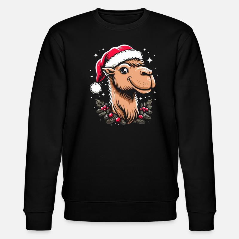 Camel Christmas - Stanley/Stella CHANGER Unisex Organic Sweatshirt - black