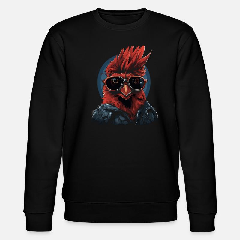 Rotkardinal Kardinal Vogel - Stanley/Stella Unisex Bio-Sweatshirt CHANGER  - Schwarz