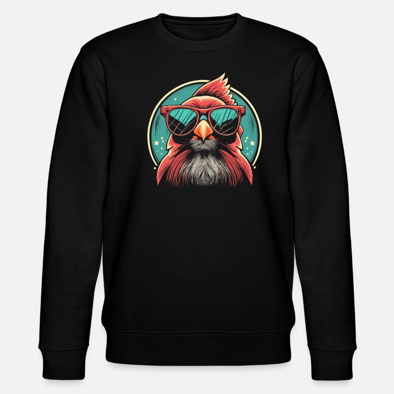 Cardinal Vogel rouge - Sweat bio CHANGER Stanley/Stella Unisexe - noir
