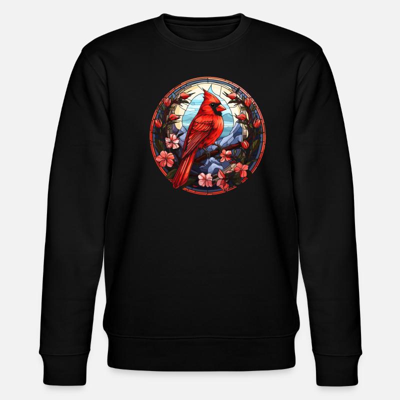 Cardinal Vogel rouge - Sweat bio CHANGER Stanley/Stella Unisexe - noir