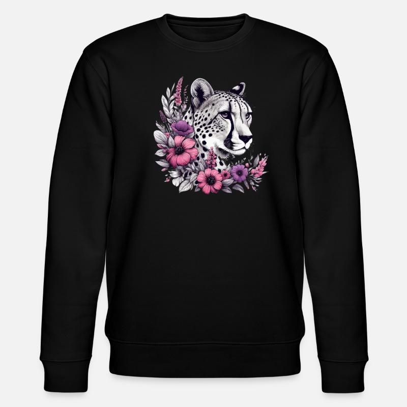 Cheetah Gepard - Stanley/Stella Unisex Bio-Sweatshirt CHANGER  - Schwarz